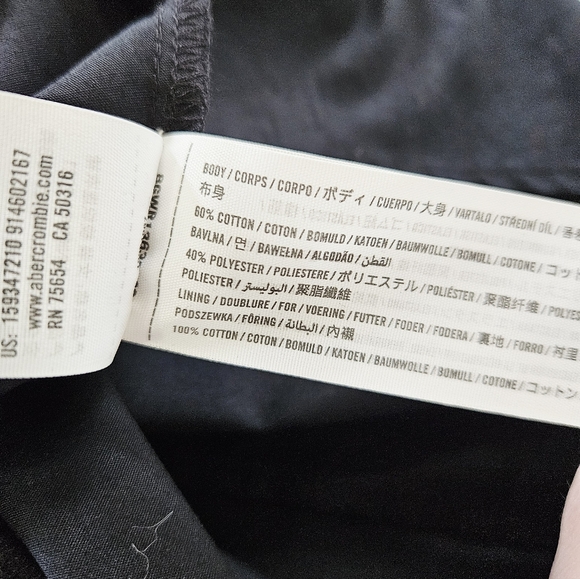 Abercrombie & Fitch Emerson Puff Sleeve Square Neck Flared Mini Dress in Black M - Picture 10 of 11